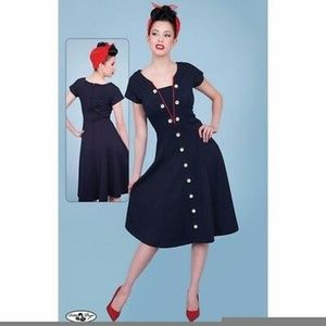 Tatyana Bettie Paige Loose Cannon 4x Navy Dress